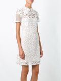 macramé sheer panel dress