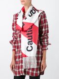 'Caution' print scarf 
