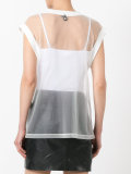 sheer logo print T-shirt