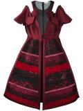 textured panel cut out dress