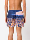 crowd print swim shorts