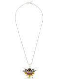 stone embellished pendant necklace
