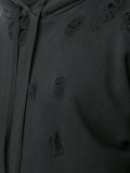 lateral stripes ripped hoody