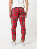 checked tapered pants 