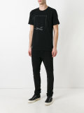 scissor cut print T-shirt