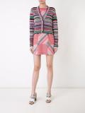 V-neck striped cardigan