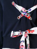 floral ribbon-tie sweatshirt