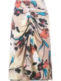 Lucid print gathered skirt