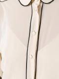 piped trim blouse