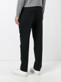 pleated detailing tapered trousers