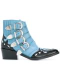ankle height buckle boots 