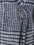plaid floral mid coat