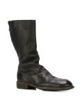 distressed zipped boots