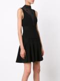 sheer panel skater dress