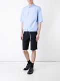 对比腰西服短裤