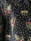 floral jacquard midi coat