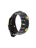 Millefiori leather wrap bracelet