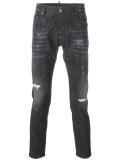 Skater whiskered microstudded jeans