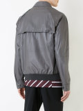 collared leather jacket