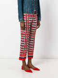 geomtric print cropped trousers 