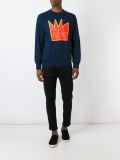 crown print sweatshirt