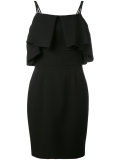 ruffled cold-shoulder dress