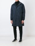 button down hooded coat