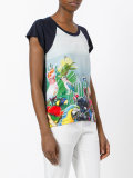 bird print T-shirt