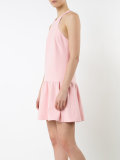 pleated trim dress 