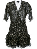 metallic print dress
