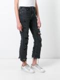 distressed cropped jeans