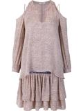 cut-off shoulders dress