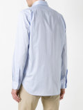 logo embroidered checked shirt