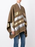 metallic striped poncho