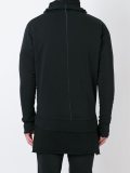 layered hem zip sweatshirt