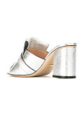 metallic fringed mules