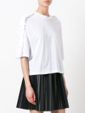 back ribbon frill T-shirt