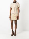 contrasting collar blouse