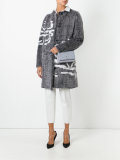 single breasted fur coat 