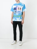 postcard print T-shirt