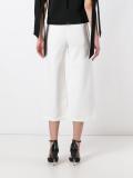 contrast buttons cropped trousers