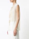 sleeveless embroidered blouse 
