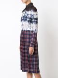 tie-dye plaid shirt dress