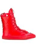lace-up hi-top sneakers 