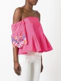 taffeta embroidered corset top