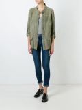 banded collar multi-pockets jacket