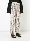 accent printed palazzo pants