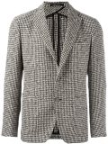 houndstooth woven blazer
