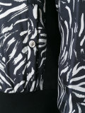 brushstroke print bomber jacket