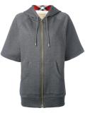 shortsleeved zipped hoodie